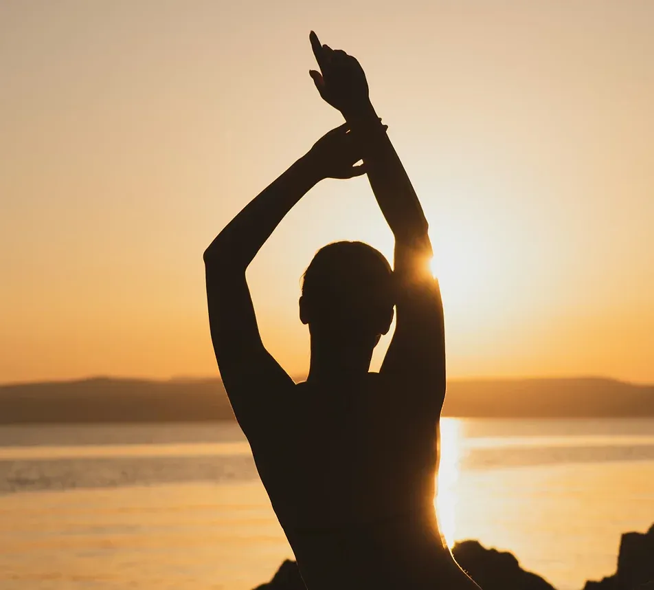 Infrared Yoga class in the heated studio