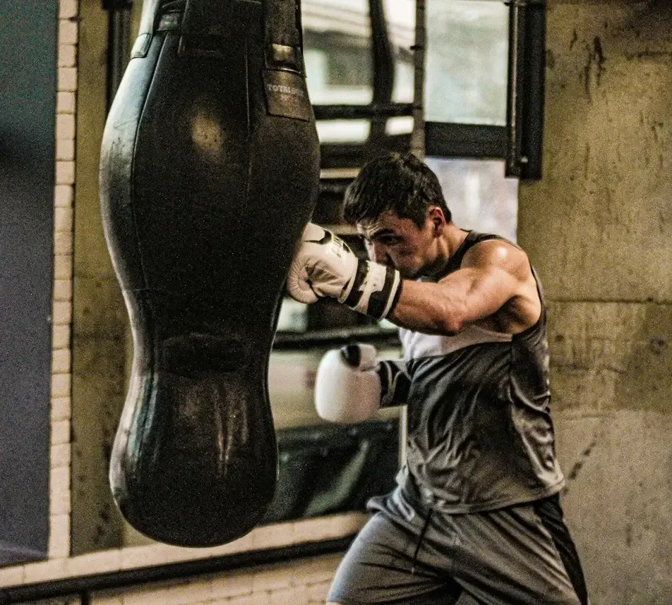 Rhythm Boxing class at the bags